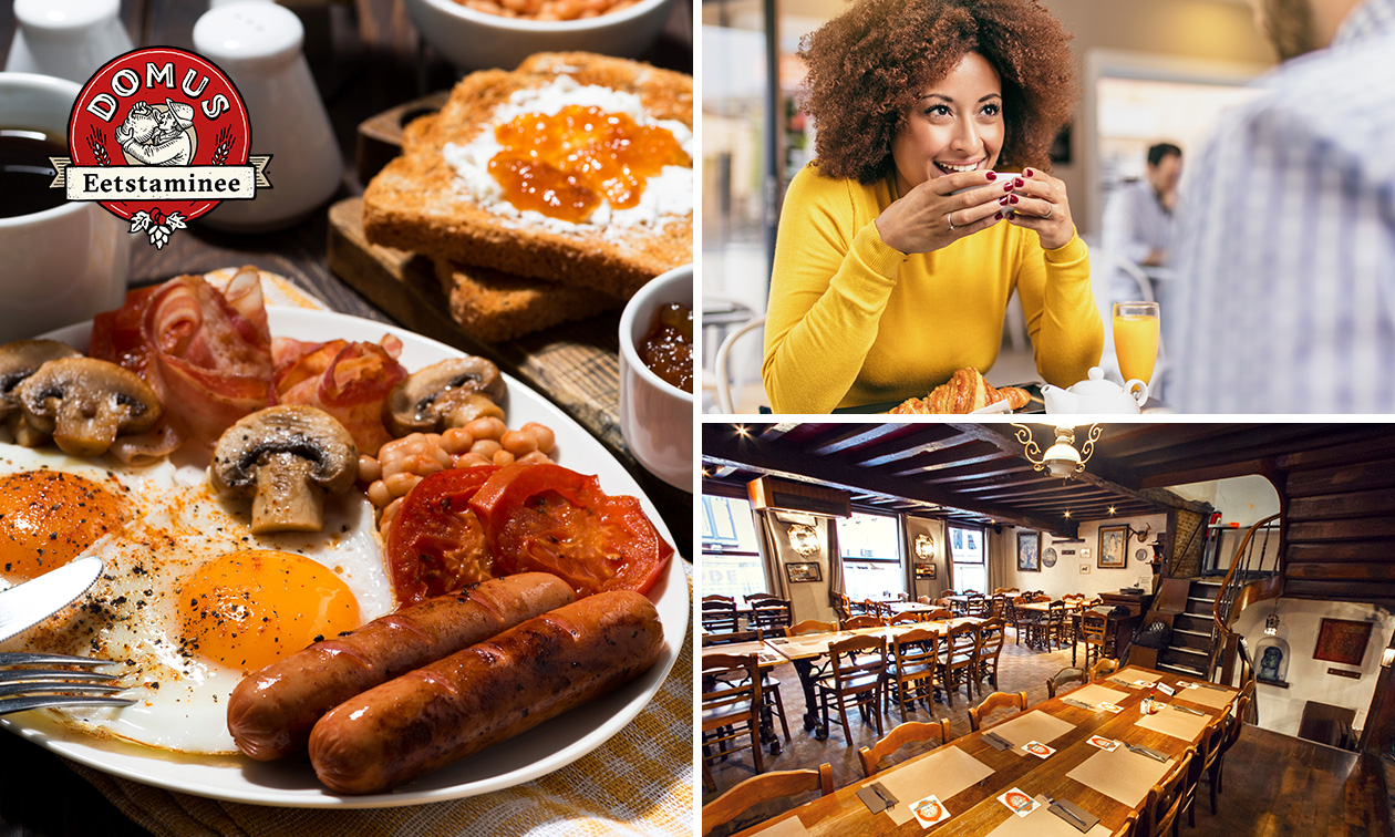 Amerikaans ontbijt of brunch bij Domus