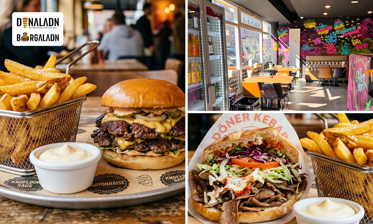 Döner, Dürüm oder Smash Burger mit Dip + Pommes + Kaltgetränk