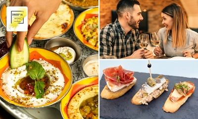 Grieks 3-gangen shared dining-diner OF tapastafel + aperitief