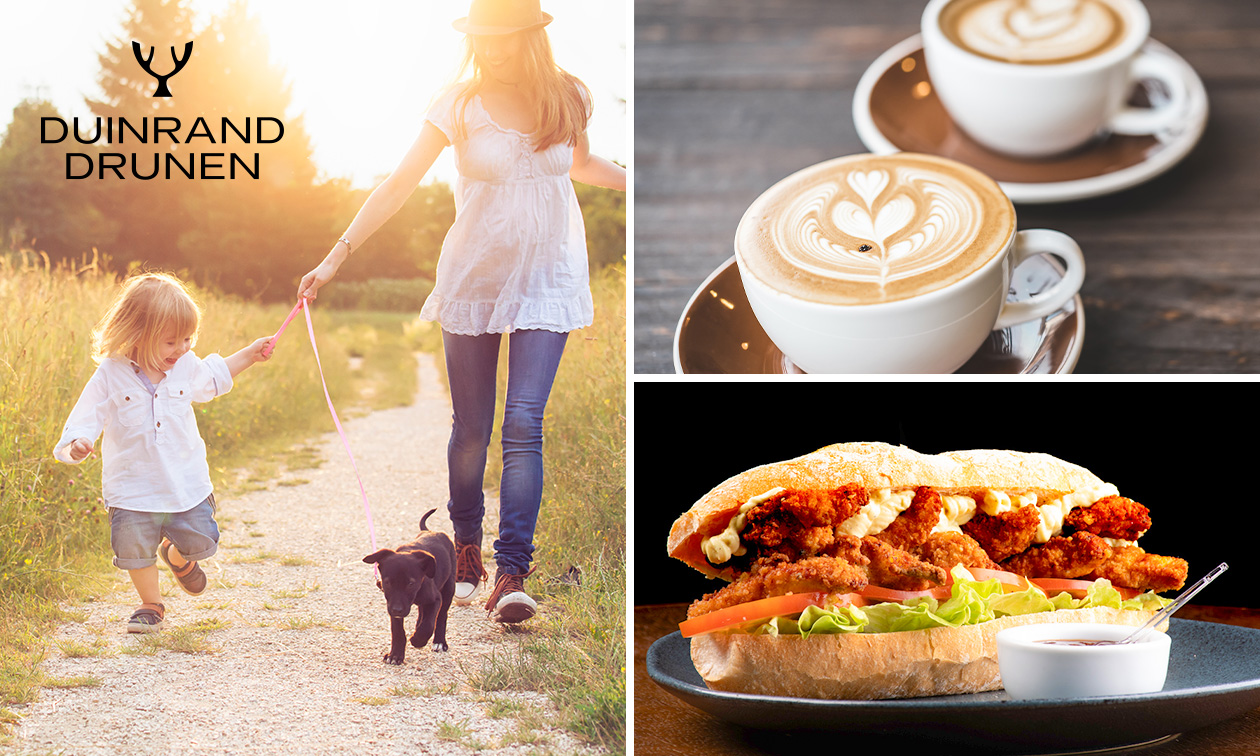 Wandelarrangement met warme drank + gebak + 2-gangen keuzelunch