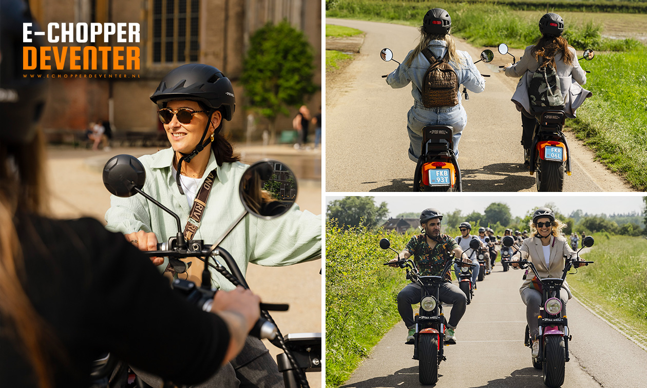 Huur e-chopper (1, 2 of 3 uur) of speur- en belevingstocht met e-chopper (4 uur)