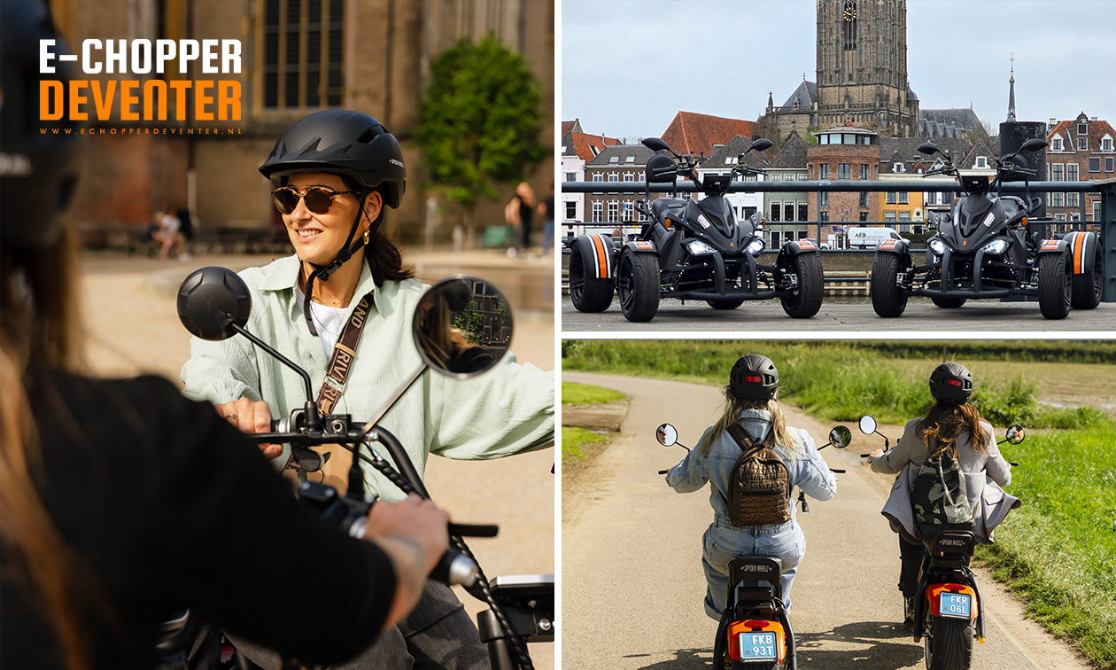 Huur elektrische quad, e-chopper of speur- en belevingstocht met e-chopper