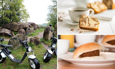 Huur e-chopper + koffie/thee + cake + evt. broodje kroket + minigolf