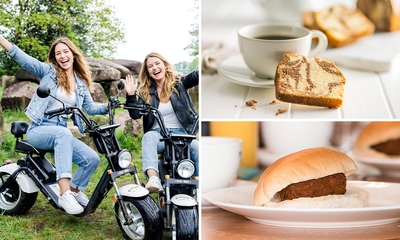 Huur e-chopper + koffie/thee + cake + evt. broodje kroket + minigolf