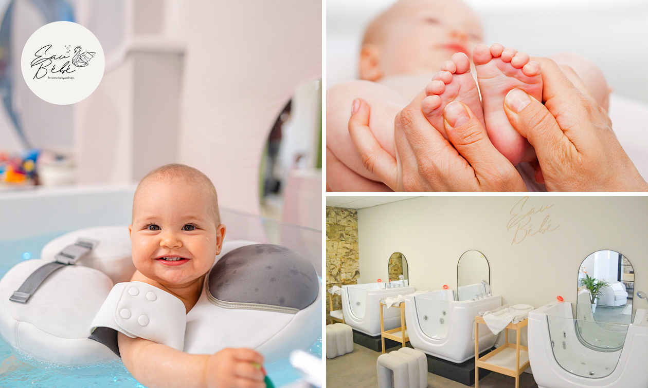 Babyfloaten (50 tot 60 min) + koffie of thee + evt. massage