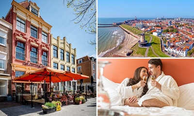 Overnachting(en) voor 2 + fles wijn + late check-out + evt. diner in hartje Vlissingen