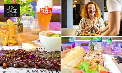 2-gangen keuzelunch, -diner of -spareribsdiner