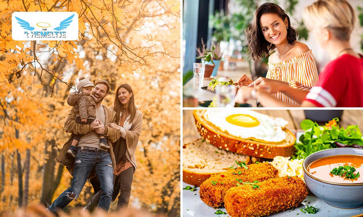 Wandel- of fietsarrangement incl. warme drank + gebak + lunch bij Eetcafé 't Hemeltje Galder