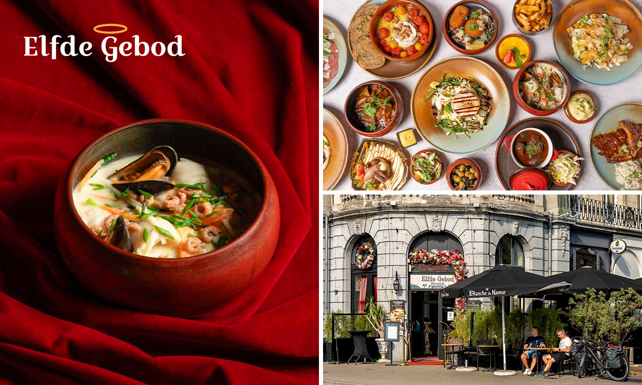 3-gangenlunch of -diner à la carte bij Elfde Gebod Riverside