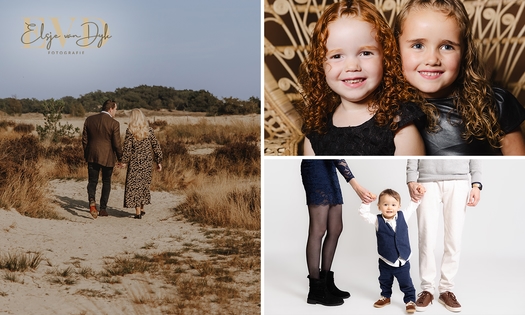 Professionele fotoshoot (1 - 5 personen) + 3 bewerkte foto's
