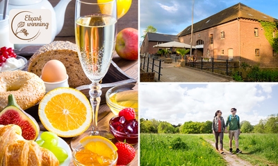 Luxe ontbijt + glas cava bij Elzartwinning