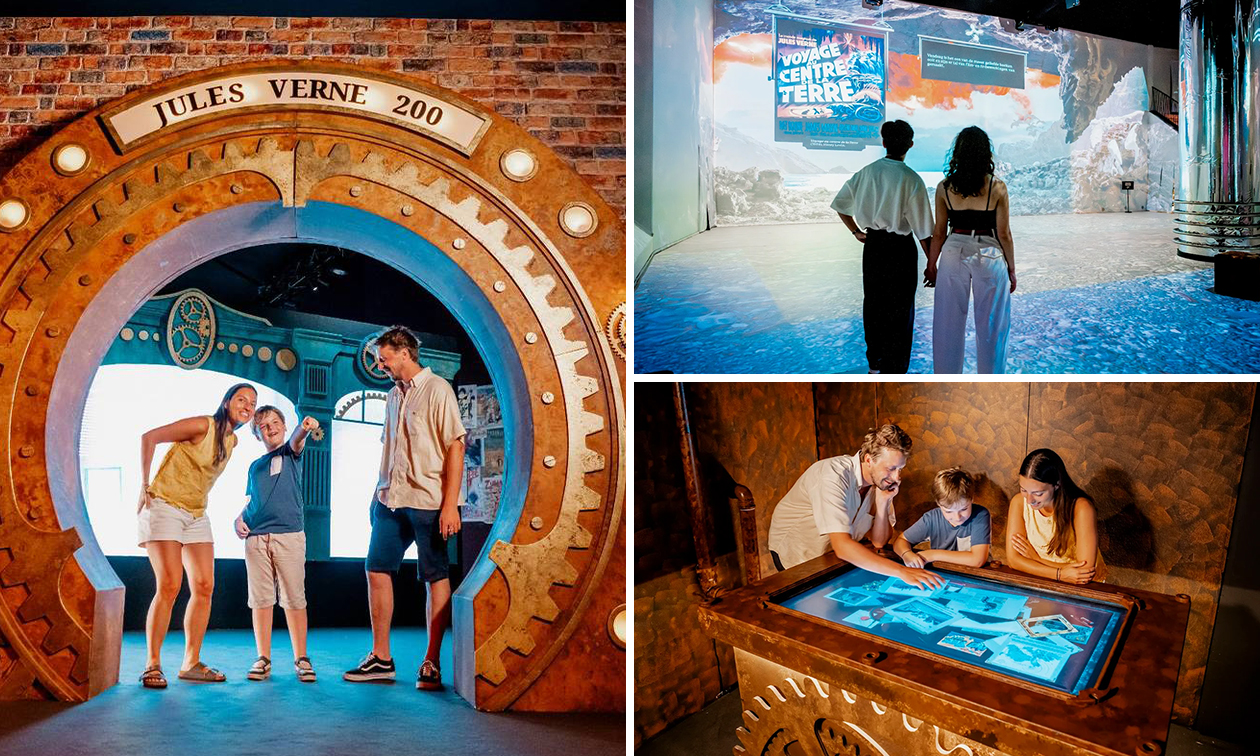 Entree tot de immersive expositie over Jules Verne in Brussel