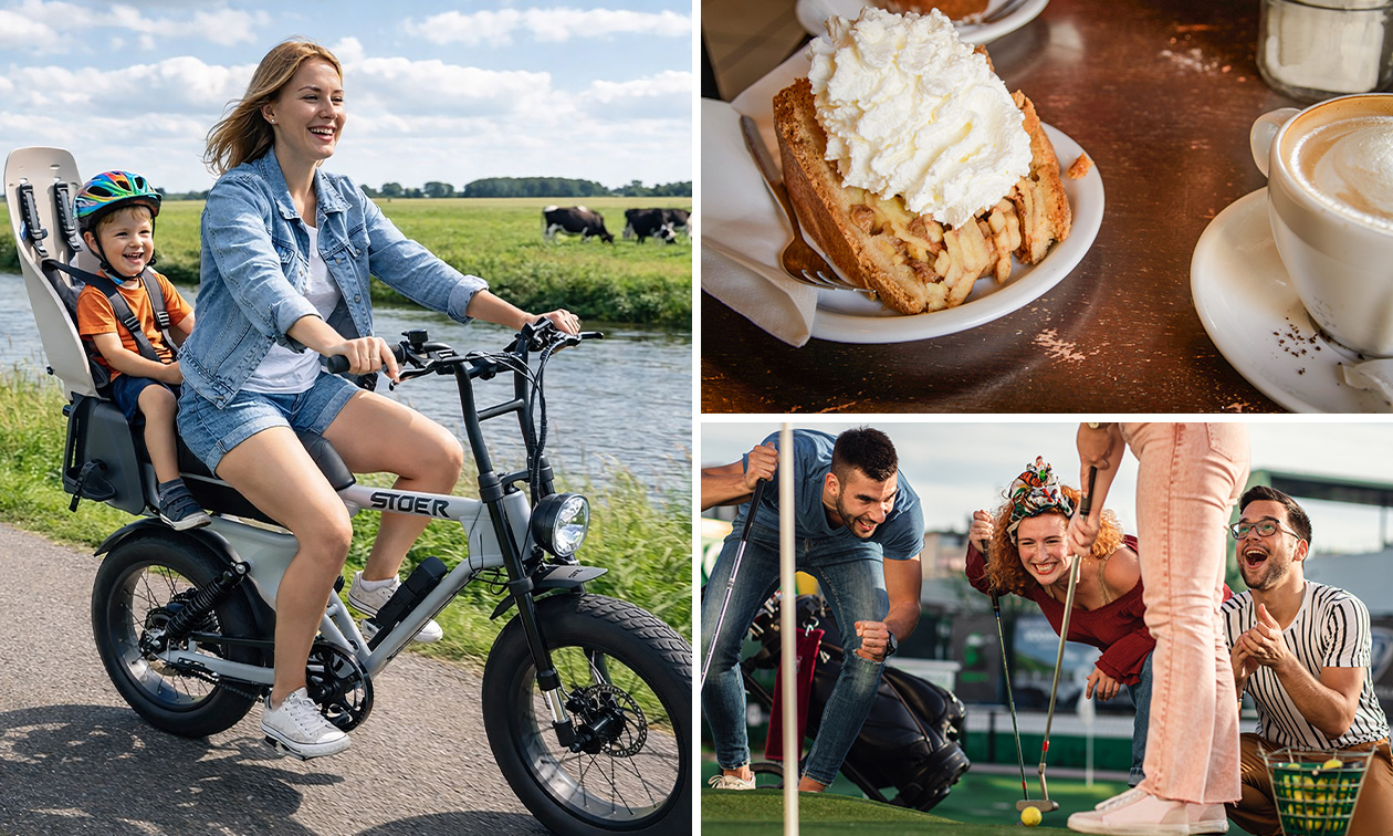 Huur fatbike + koffie/thee + cake + evt. broodje kroket of frikandel en minigolf