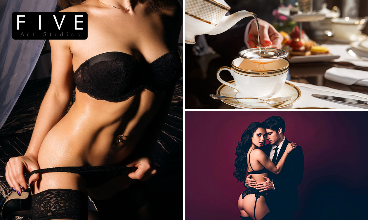 Boudoirshoot (1, 2 of 3 personen) + 1 digitale foto + mini-high tea
