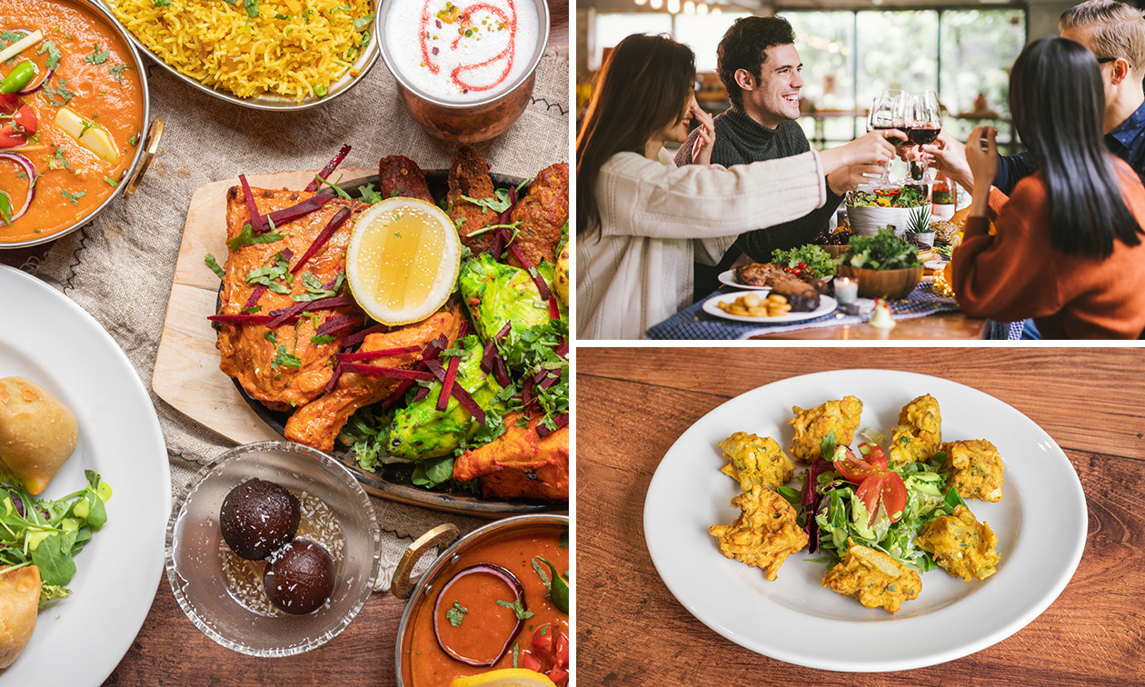 Indiaas 3-gangenlunch of -diner à la carte