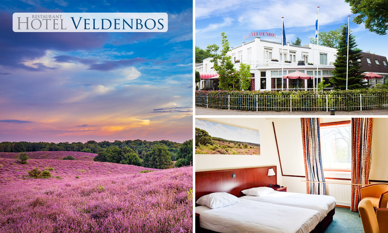 Overnachting(en) voor 2 + ontbijt + 2-gangendiner in de Veluwe