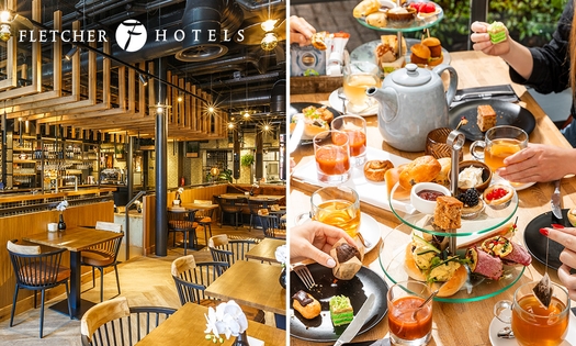 High Tea, High Wine, High Beer of High Bubbles voor 2 bij Fletcher Hotels