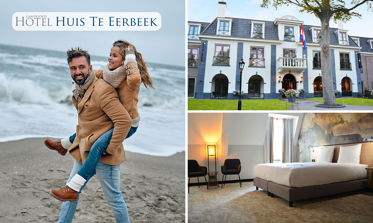 Overnachting(en) voor 2 + ontbijt + diner nabij het strand