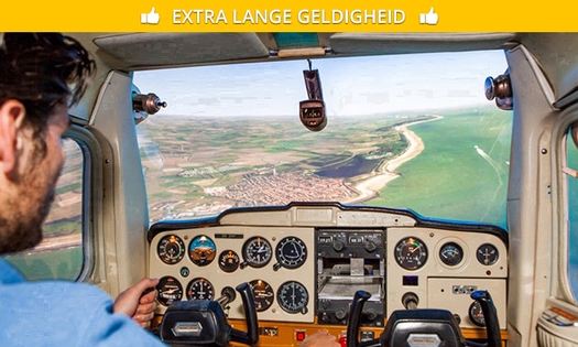 Vliegen in een flight simulator