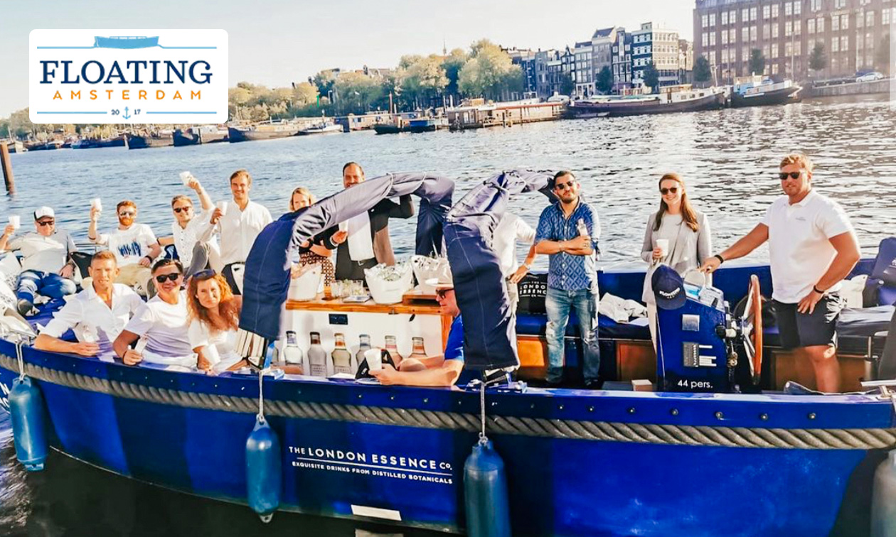 Rondvaart (1 uur) door Amsterdam + 3 drankjes
