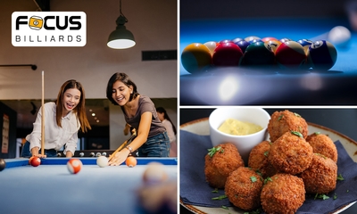 Poolen of snookeren + bittergarnituur (8 stuks)