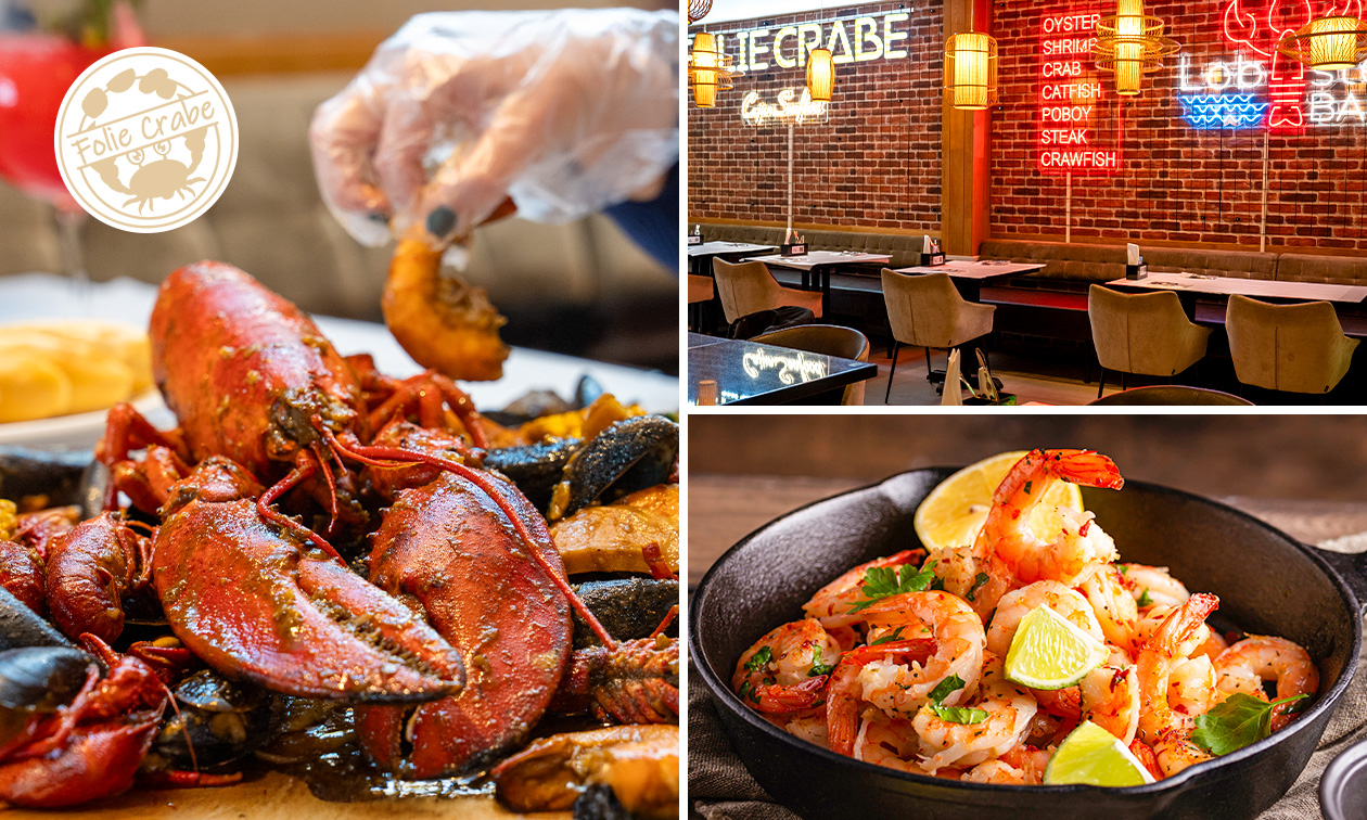 Cajun seafoodbowl + extra zeevrucht naar keuze + drankje bij Folie Crabe Tilburg