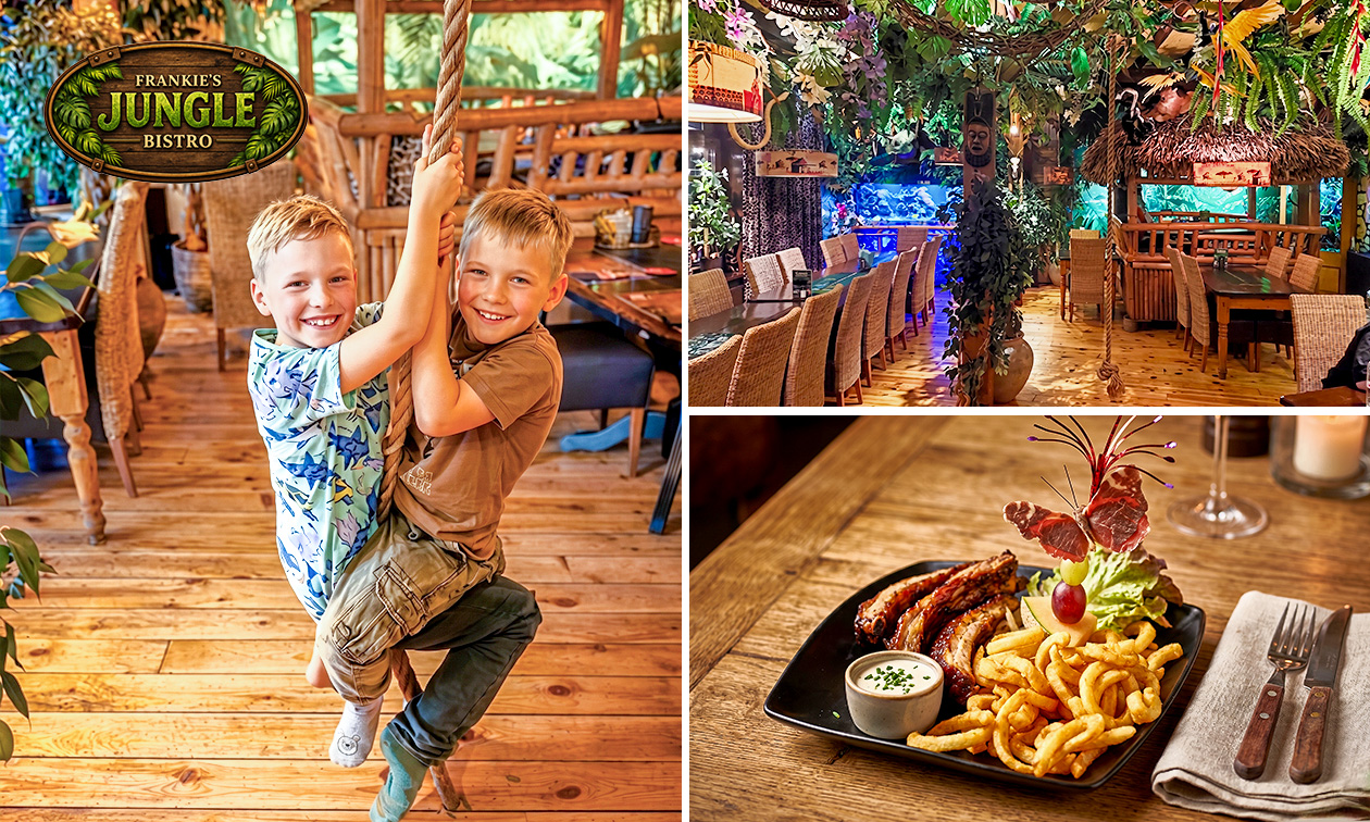 3-gangen kindermenu + drankje + speurtocht + liaantjetrekken voor een cadeautje