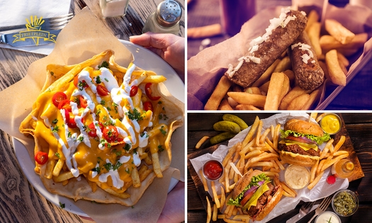 Friet + snack(s) of burgermenu of loaded fries + frisdrank