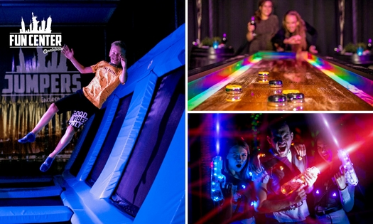 Jumpen (1,5 uur) + jumpsokken + zakje chips OF 3 uur entree tijdens All Night Long