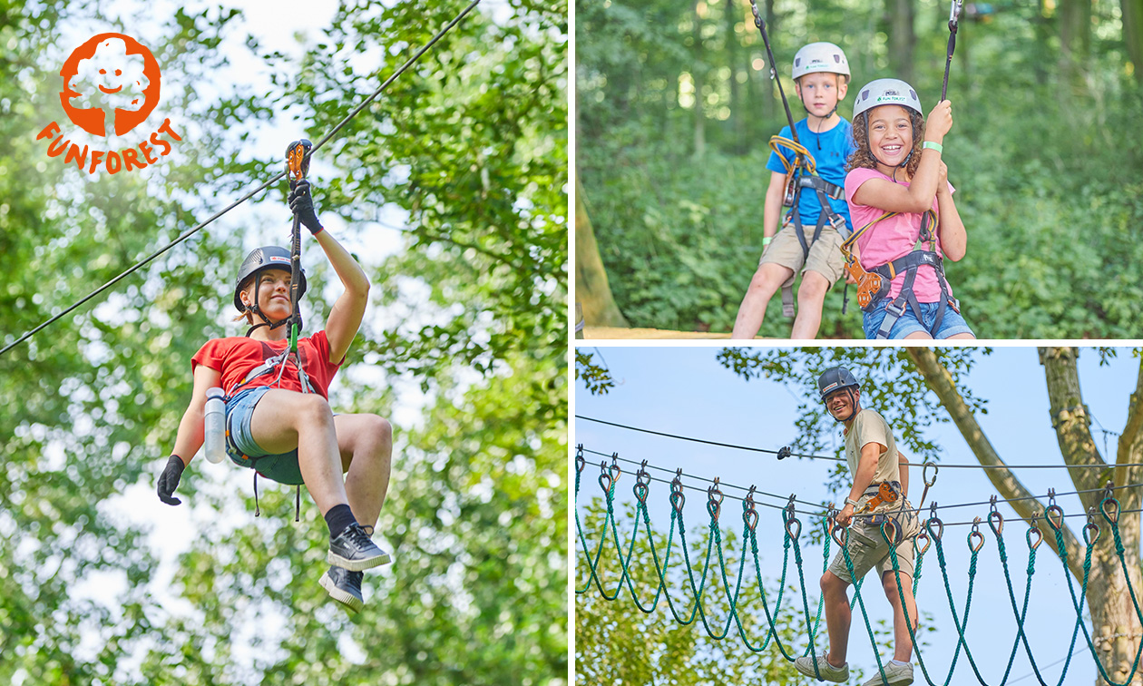 Entreeticket klimbos Fun Forest voor kind (vanaf 3 jaar) en/of volwassene (2 of 3 uur)