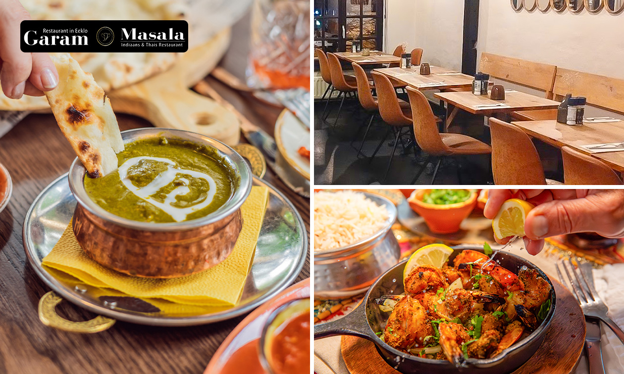 Indiaas 3-gangendiner of -lunch à la carte bij Garam Masala Eeklo