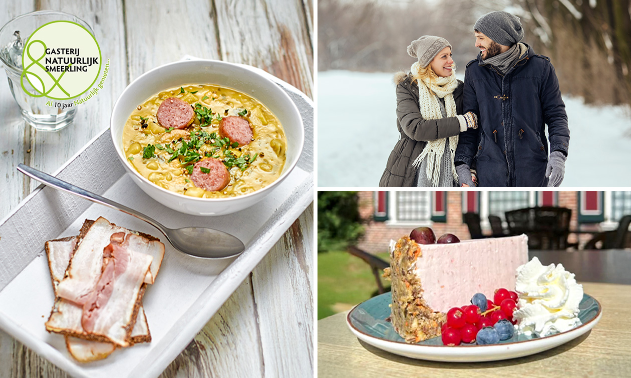 Wandelarrangement incl. koffie met gebak + snert met roggenbrood en katenspek