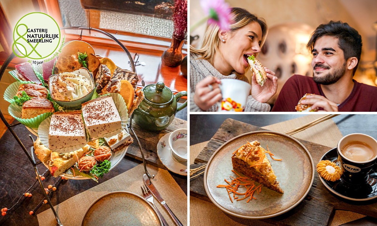 High tea (2 uur) incl. glas jus d'orange bij Gasterij Natuurlijk Smeerling