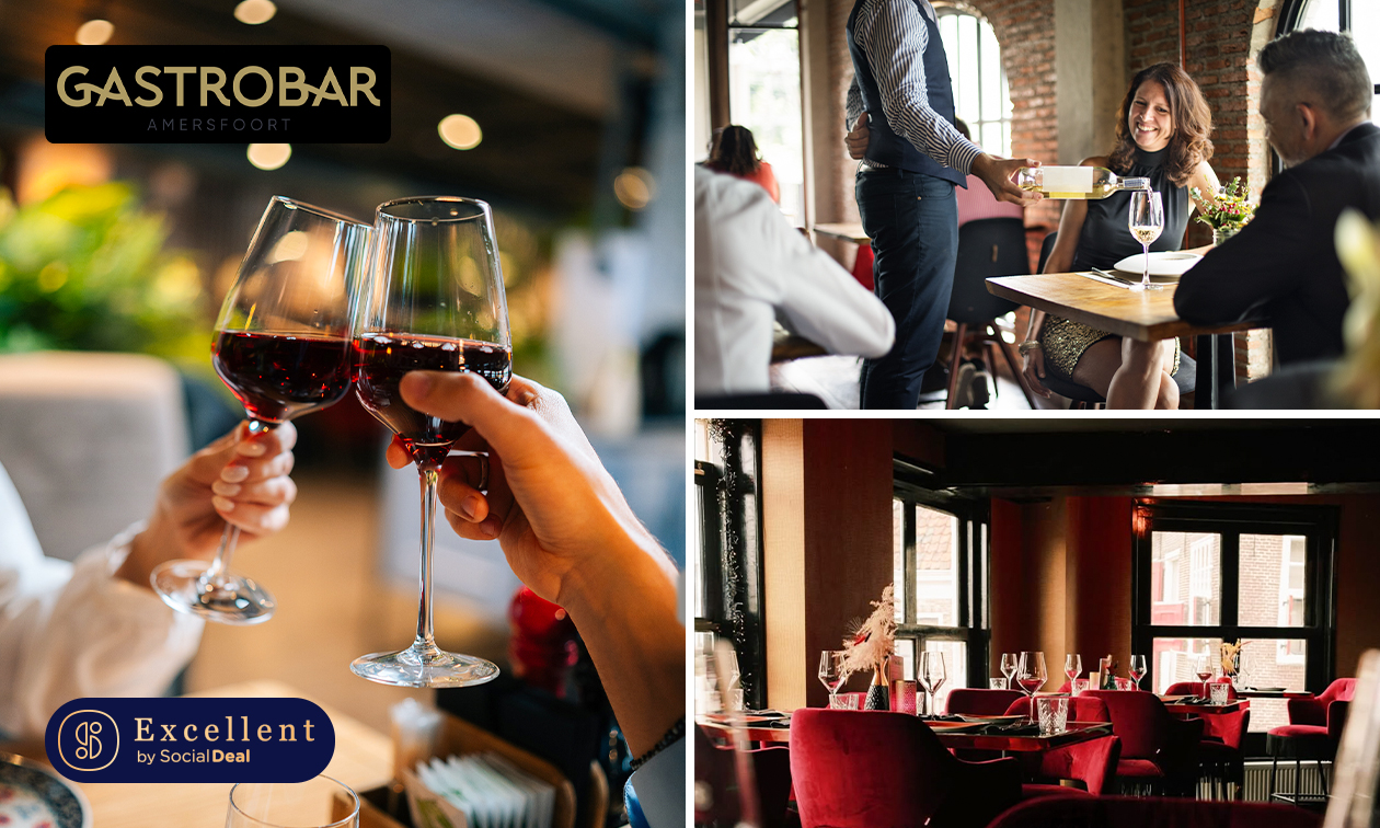 Luxe high wine (1,5 uur) met hapjes bij Gastrobar Amersfoort