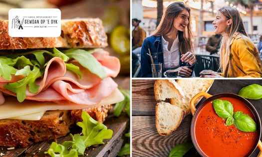 12-uurtje of luxe lunch bij Gewoan op 'e dyk