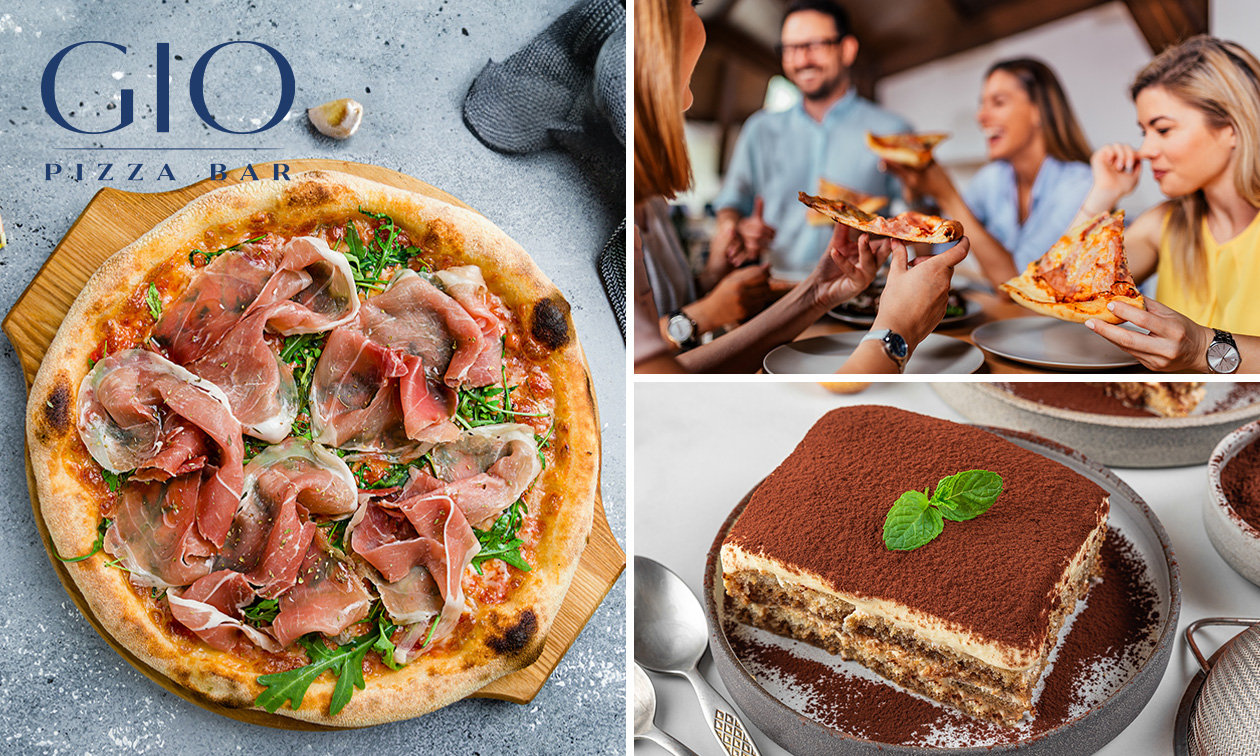 Italiaans 2-gangen keuzediner + koffie bij Gio Pizza Bar