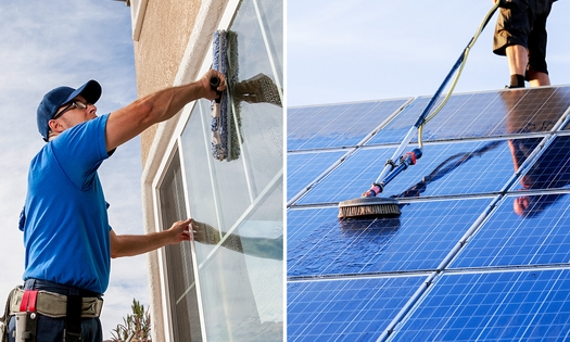 Ramen wassen of zonnepanelen reinigen