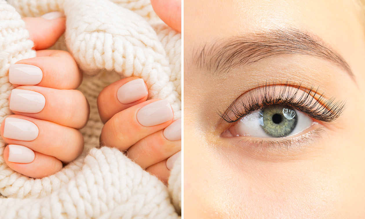 Manicurebehandeling of wimperextensions