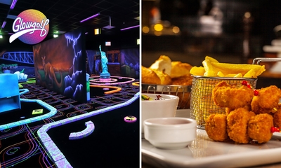 18 holes glowgolf + borrelhapjes bij GlowGolf Maastricht
