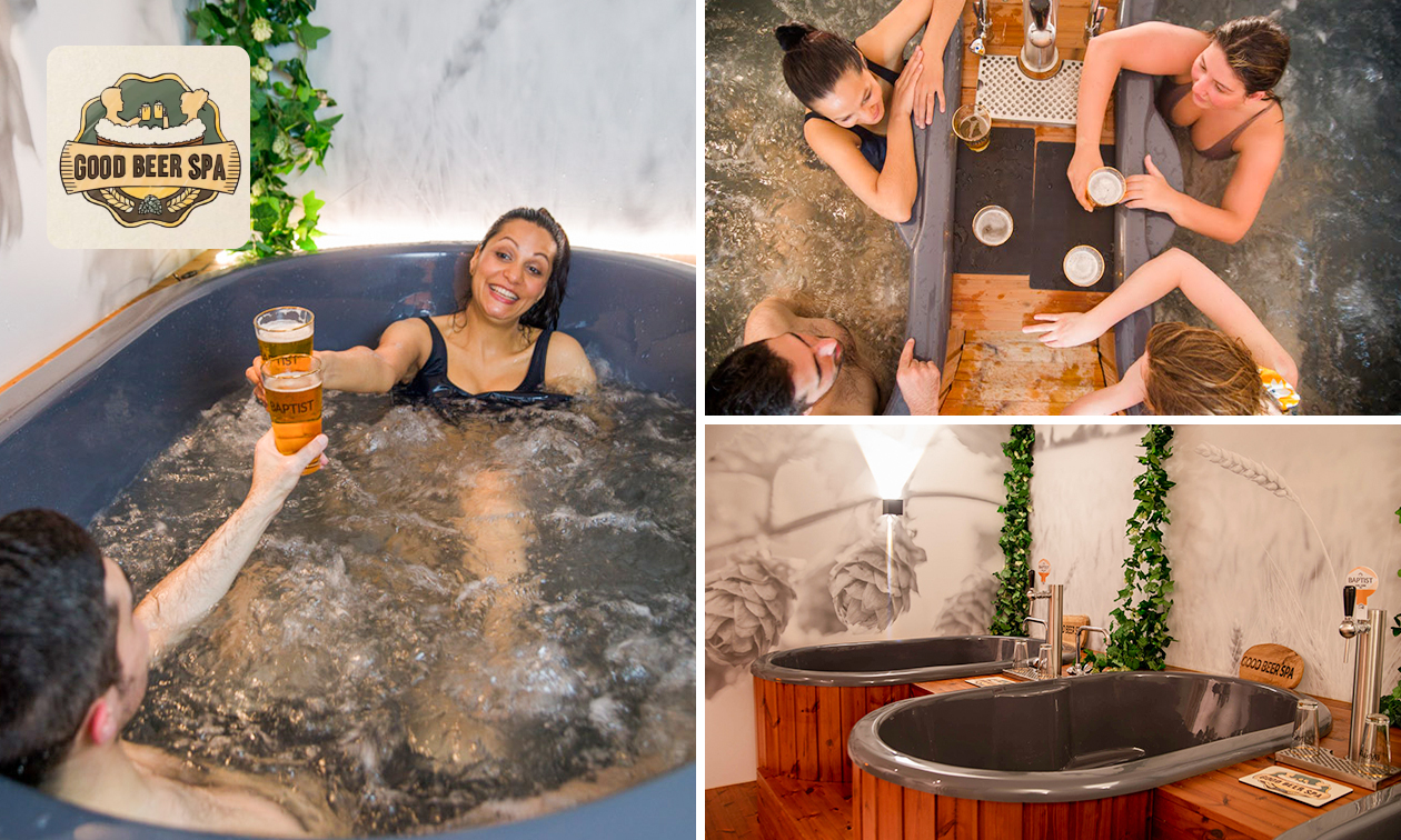 Entrée pour un spa bière privé (1h) + pack de soins