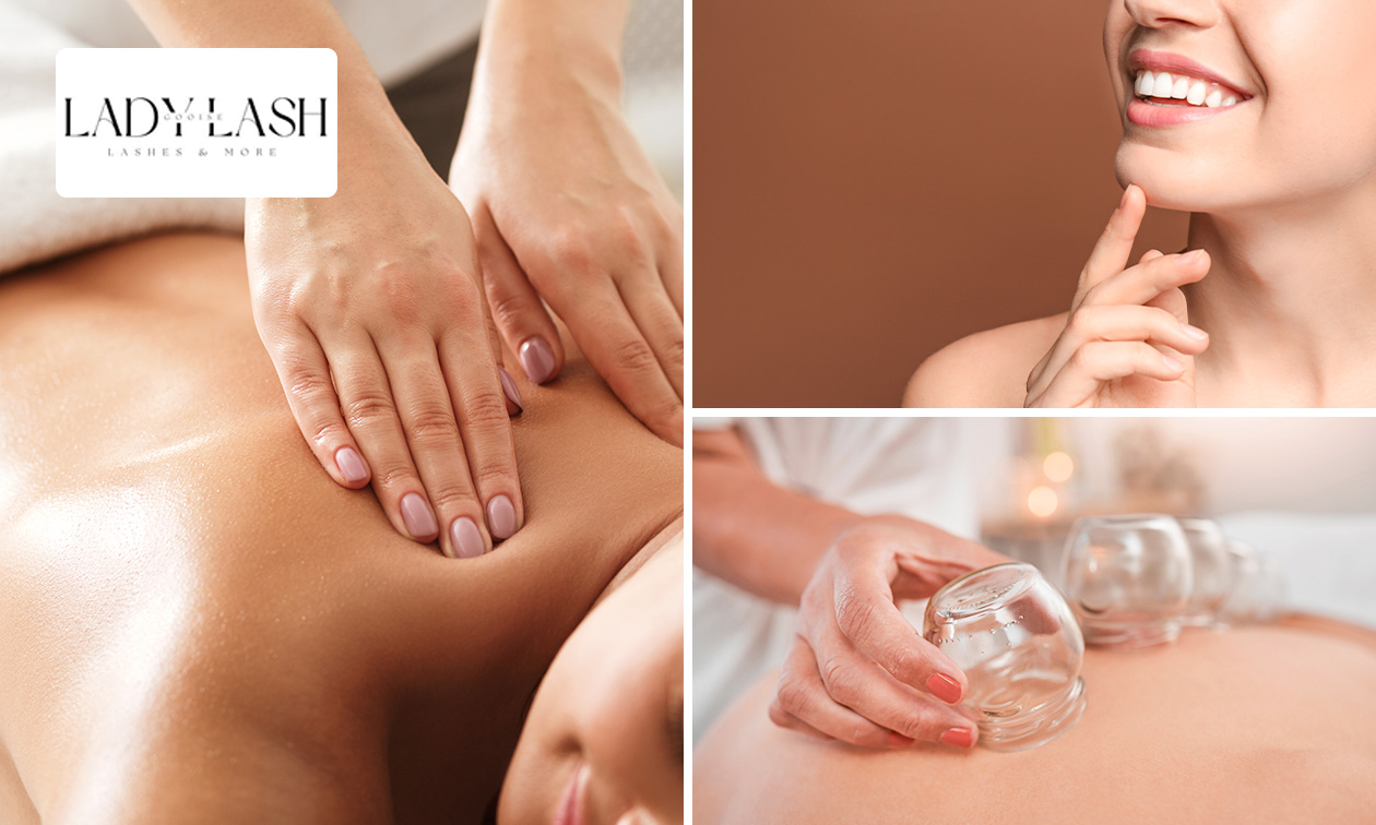 Tandenbleekbehandeling, cupping, massage óf Brazilian wax (20 tot 60 min)