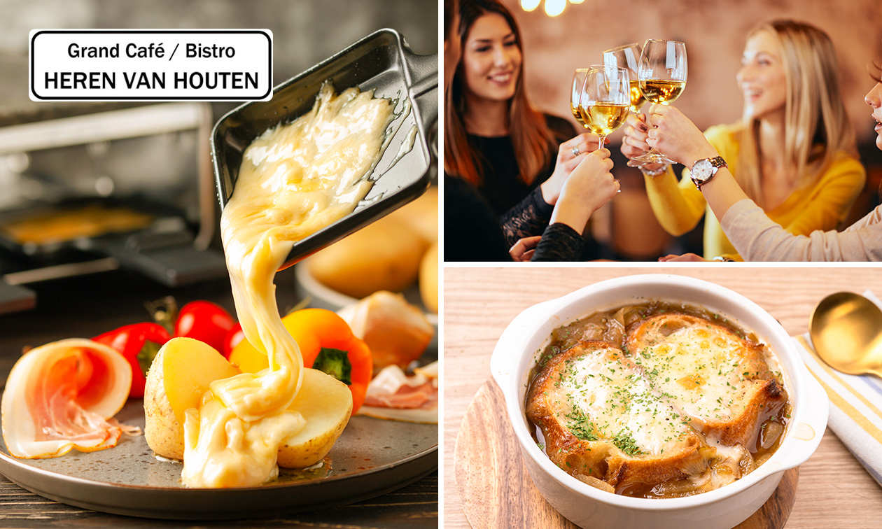 3-gangen raclettediner bij Grand Café / Bistro Heren van Houten