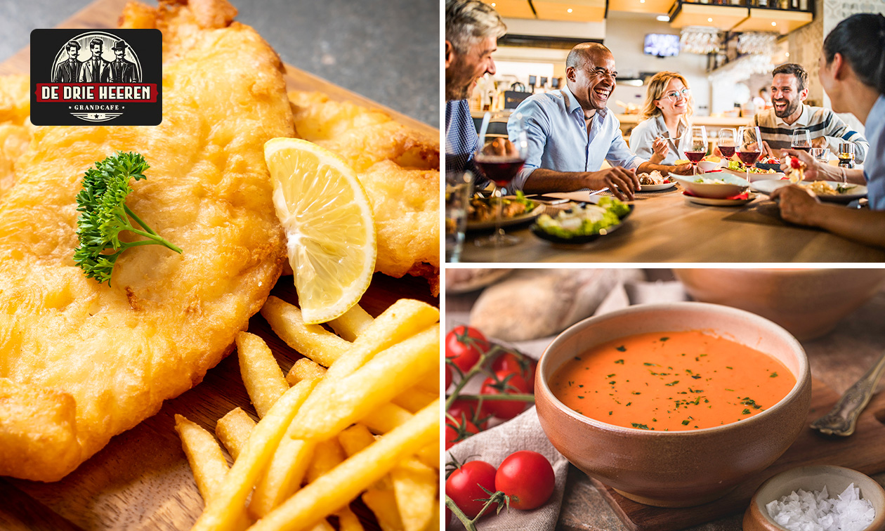 2-gangen keuzediner bij Grand Café De Drie Heeren