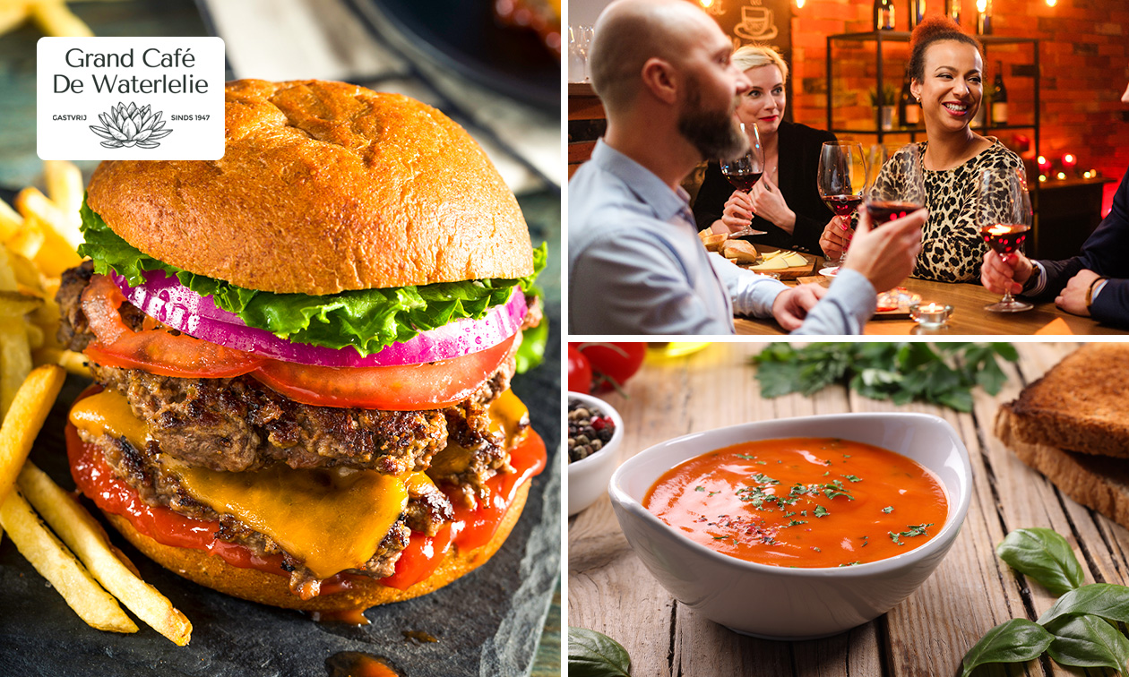 2-gangen keuzediner bij Grand Café De Waterlelie