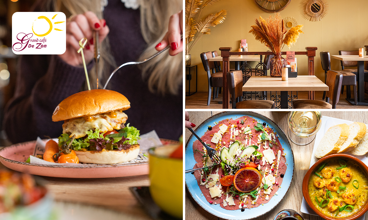3-gangen keuzediner bij Grand Café De Zon