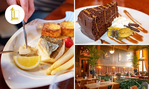 4-gangen keuzediner bij Grand Café Restaurant 1e Klas