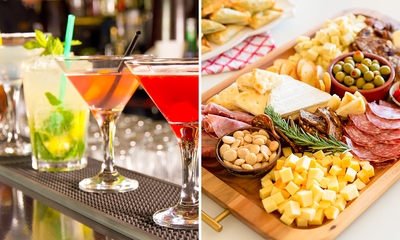 Cocktails (2 p.p.) + borrelplank bij Grand Café Time For You