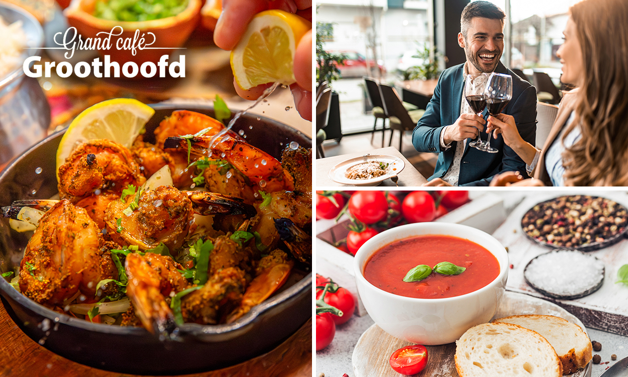 3-gangendiner à la carte bij Grandcafé Groothoofd t in Dordrecht