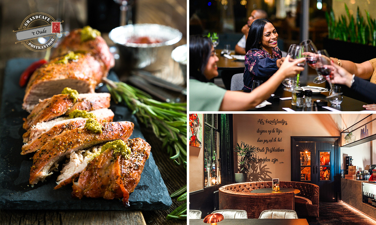3-gangen keuzediner bij Grandcafé Het Oude Postkantoor in hartje Emmen
