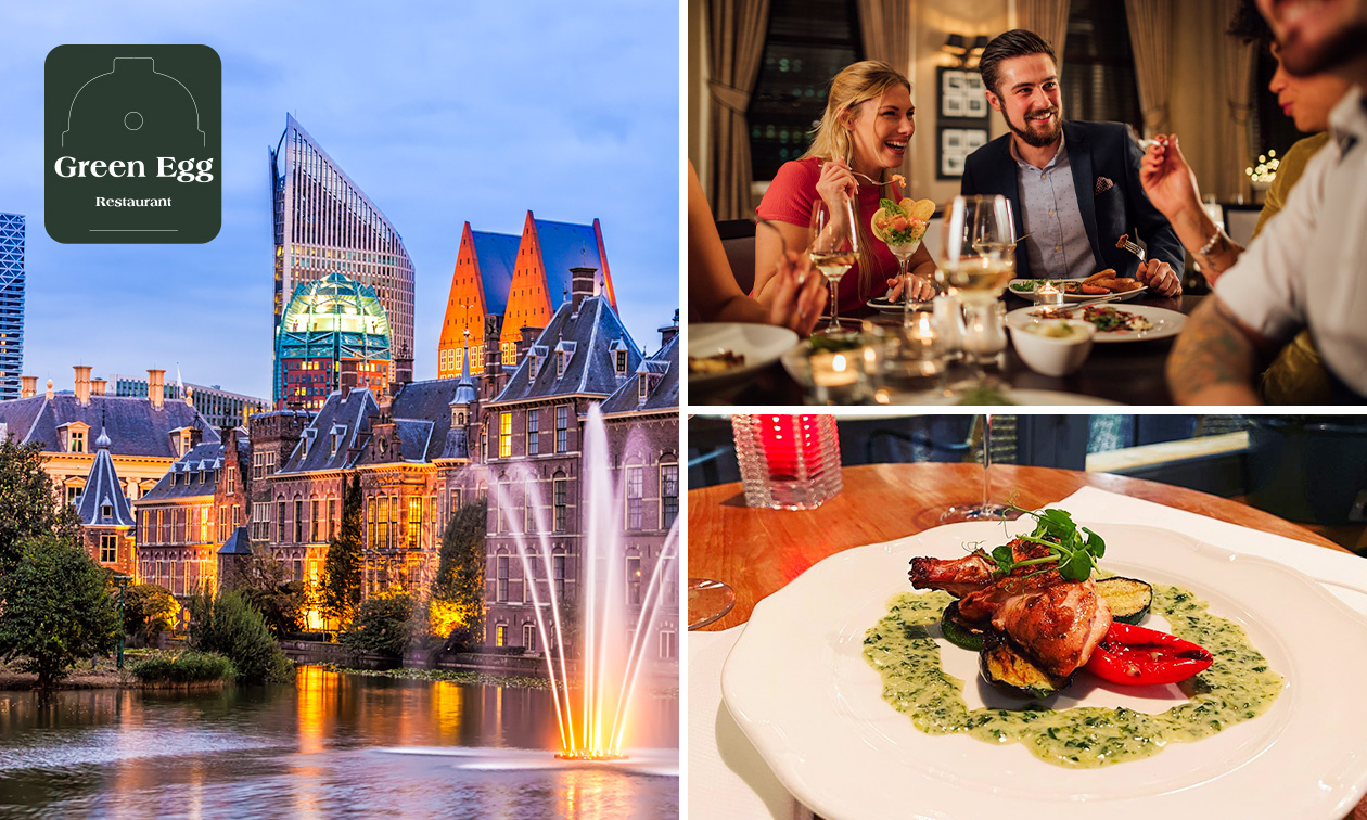 3-gangen keuzediner bij Green Egg Restaurant